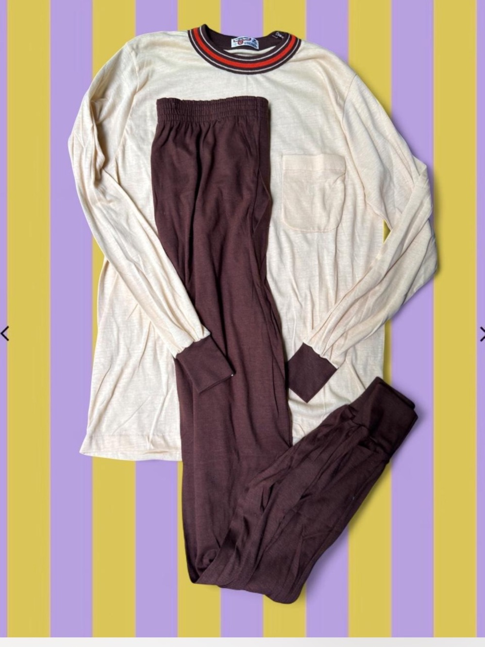 Men’s Munsingwear AM/PM 70s vintage pajama set